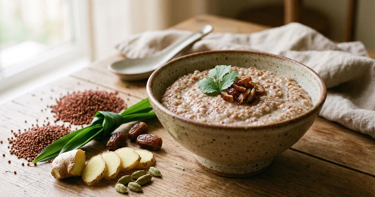 Sri Lankan Millet Porridge, Kurakkan-Style Kenda