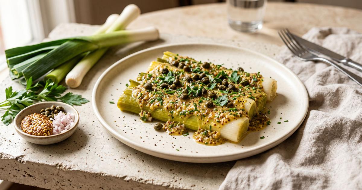 Leeks Vinaigrette (Poireaux Vinaigrette)