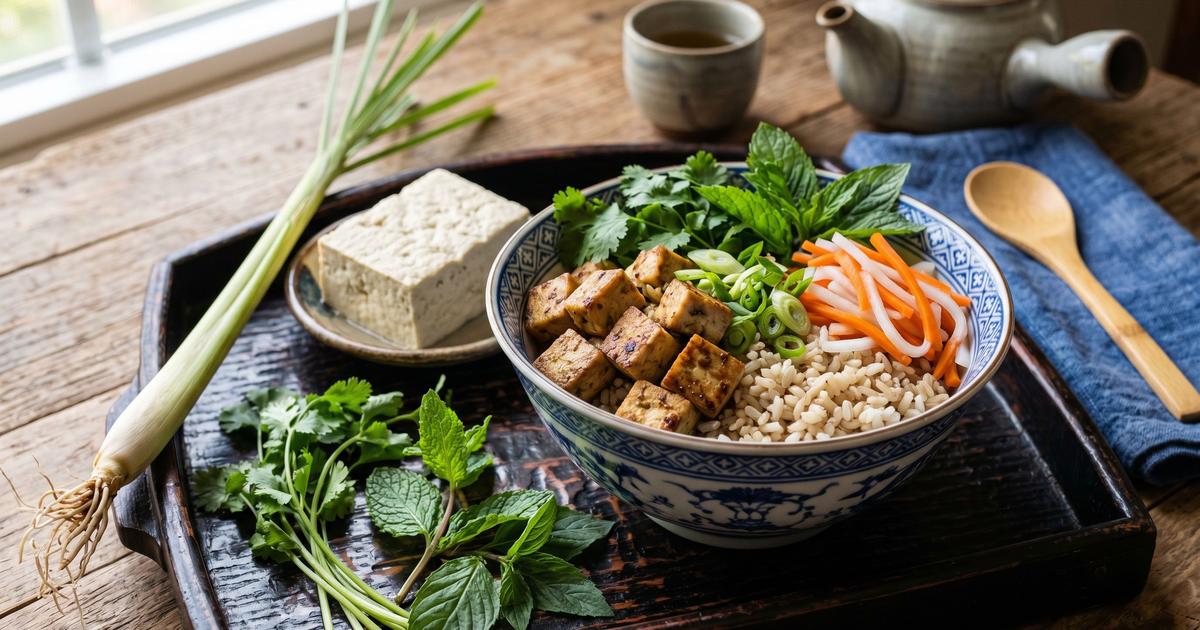 Lemongrass Tofu and Vegetable Bowl