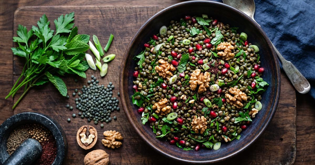 Lentil, Herb and Pomegranate Salad