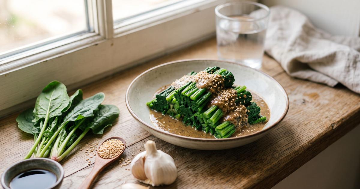 Liangban Bocai, Chinese Cold Spinach with Sesame