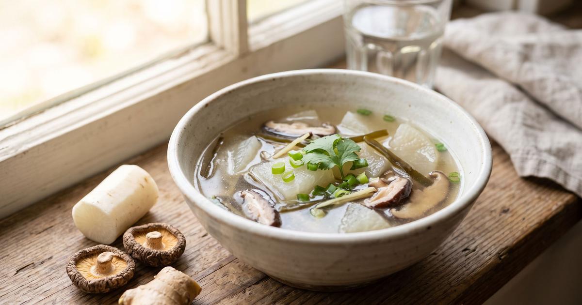 Luobo Tang, Daikon and Shiitake Soup