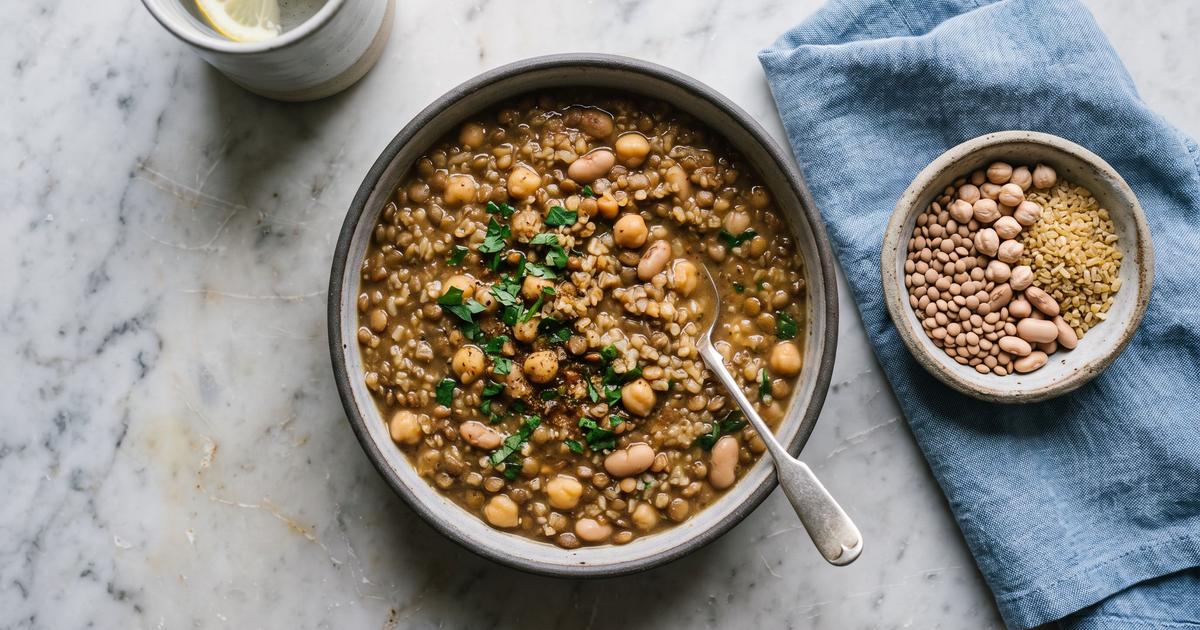 Makhlouta, Lebanese Mixed Legume and Grain Soup