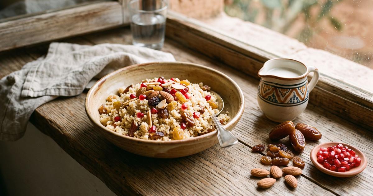 Masfouf, Tunisian Sweet Breakfast Couscous