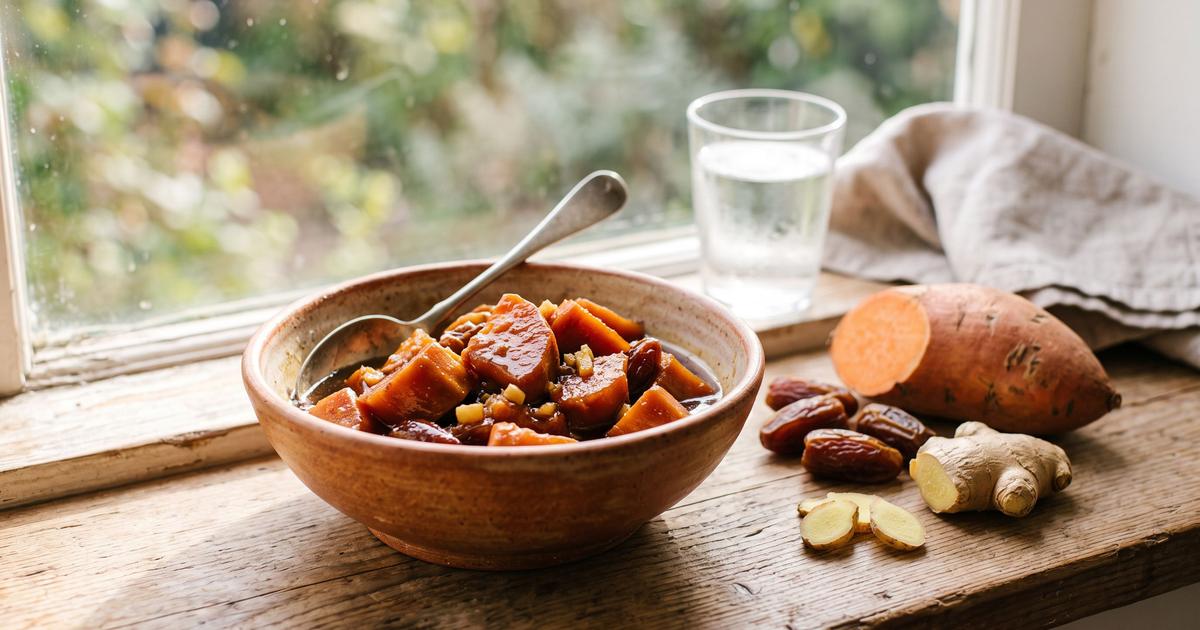 Minatamis na Kamote, Filipino Sweet Potato in Ginger Syrup