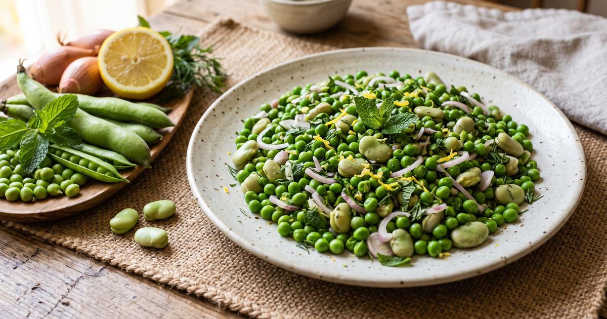 Minted Pea and Broad Bean Salad