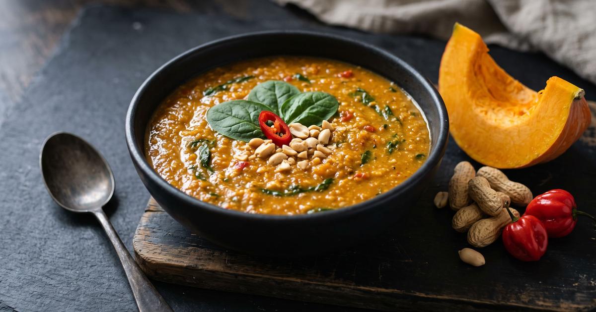 Miyan Taushe, Nigerian Pumpkin and Peanut Soup