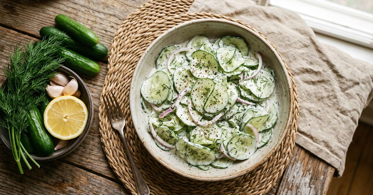 Mizeria, Polish Cucumber Salad