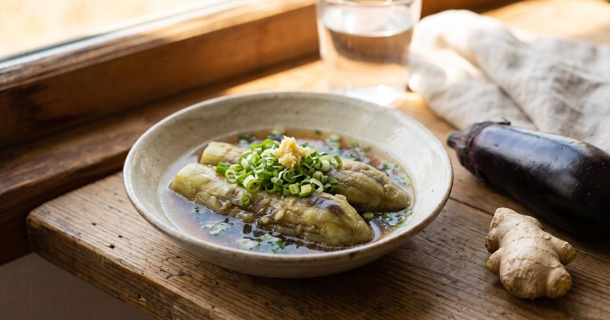 Nasu no Nibitashi, Eggplant Steeped in Dashi