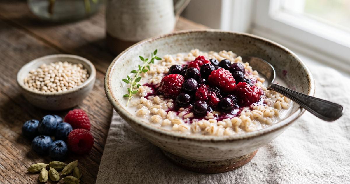 Nordic Barley Porridge with Berries