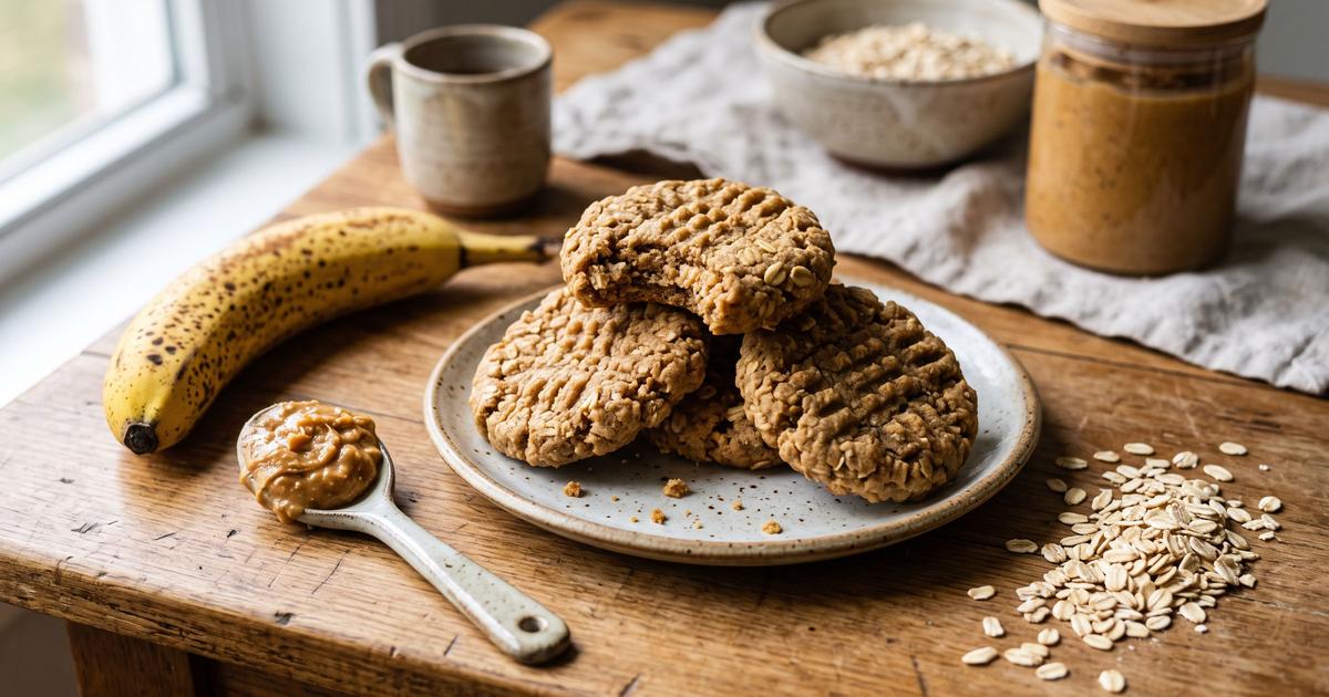 Overnight Peanut Butter Oatmeal Cookies