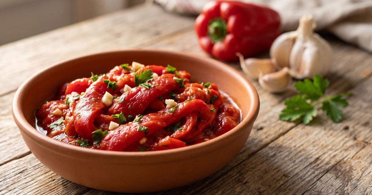 Piperies Florinis, Greek Roasted Red Peppers