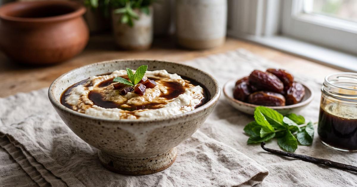 Plant Curd with Date Treacle