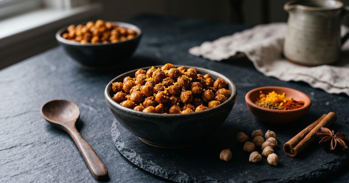 Ras el Hanout Roasted Chickpeas