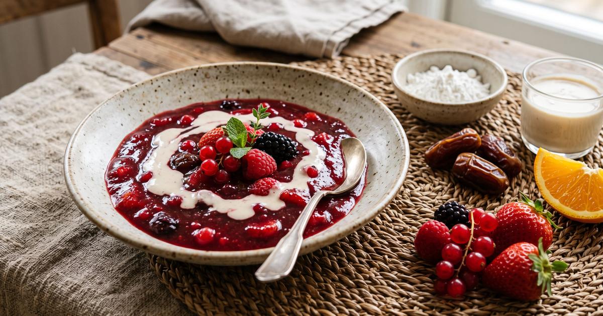 Scandinavian Red Berry Pudding (Rodgrod)