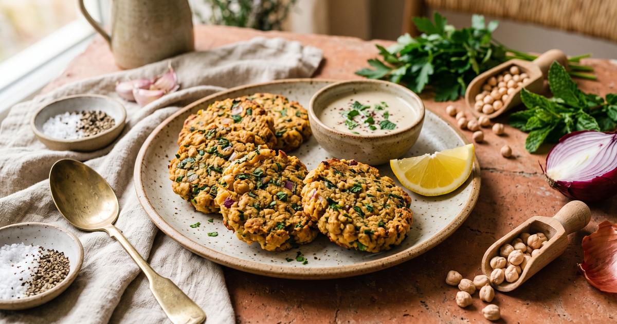 Revithokeftedes, Greek Baked Chickpea Fritters