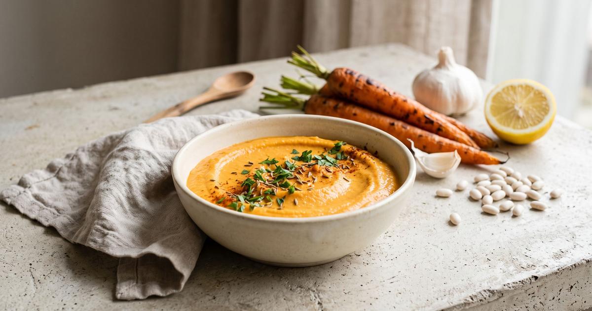 Roasted Carrot and White Bean Dip