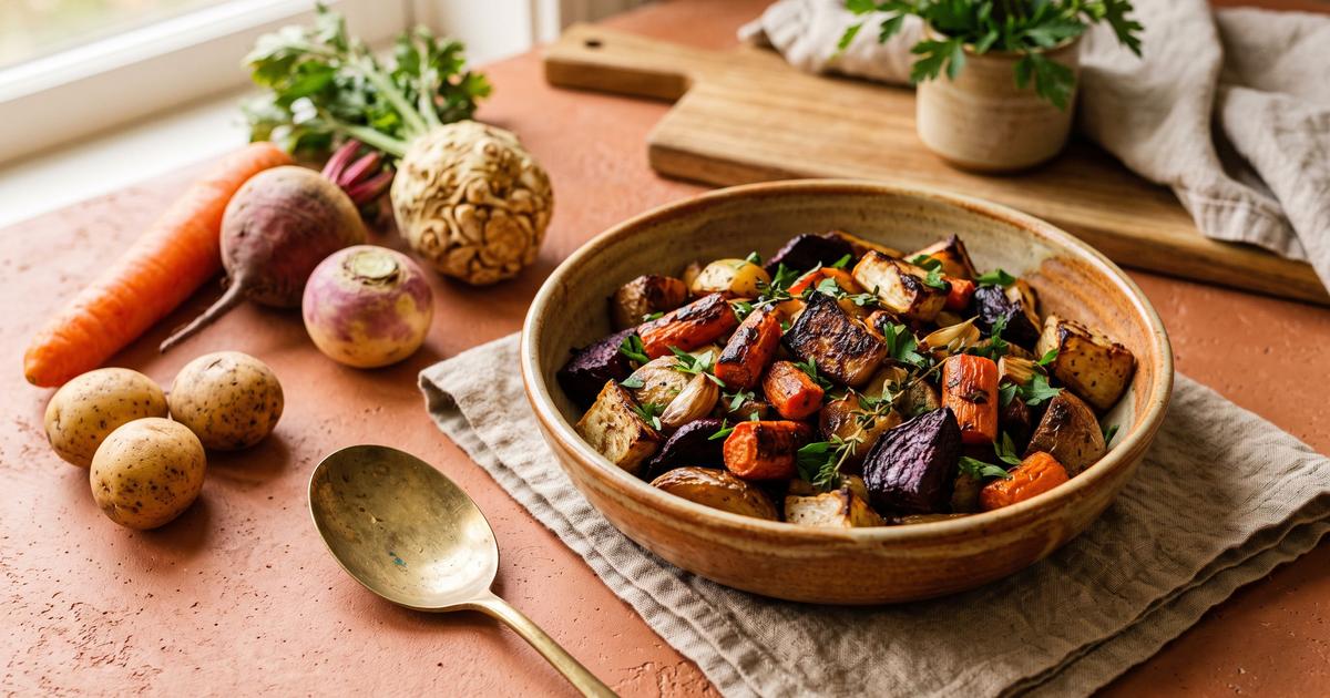 Sheet-Pan Roasted Root Vegetables with Thyme