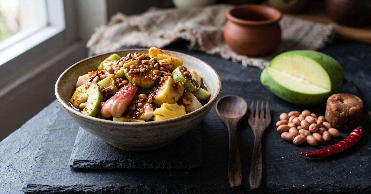 Rujak, Indonesian Spicy Fruit Salad