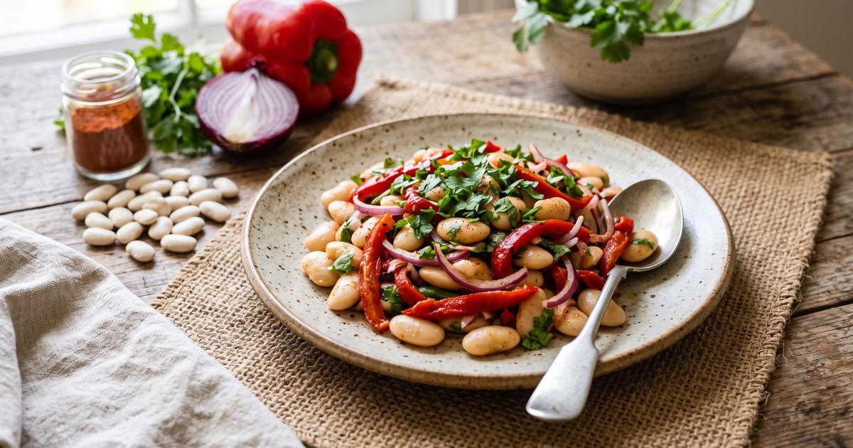 Salada de Feijão Manteiga à Portuguesa