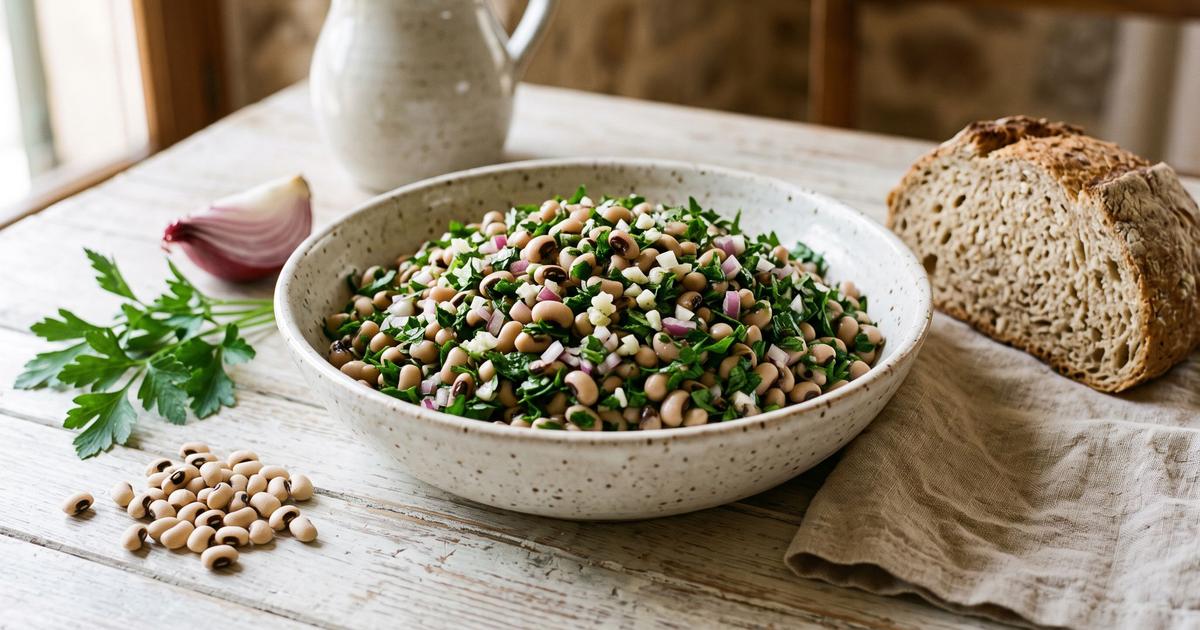 Salada de Feijao Frade, Portuguese Black-Eyed Pea Salad