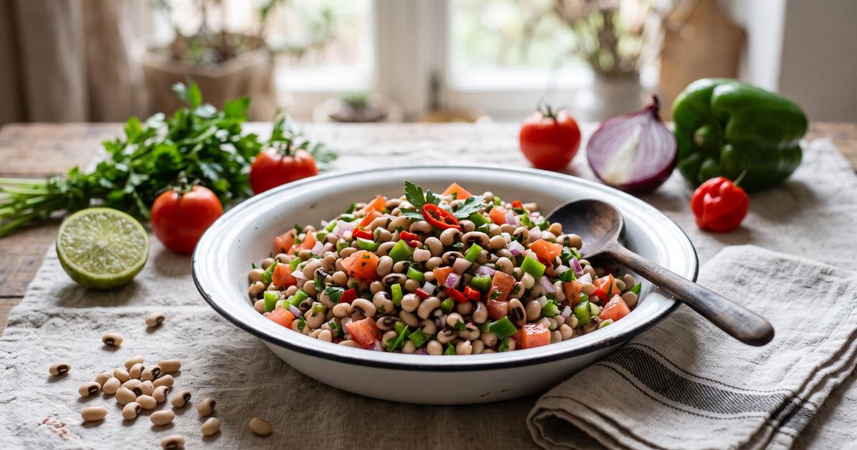Saladu Nebbe, Senegalese Black-Eyed Pea Salad