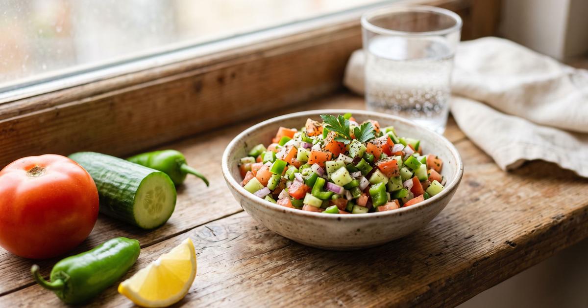 Salata Baladi, Egyptian Chopped Salad