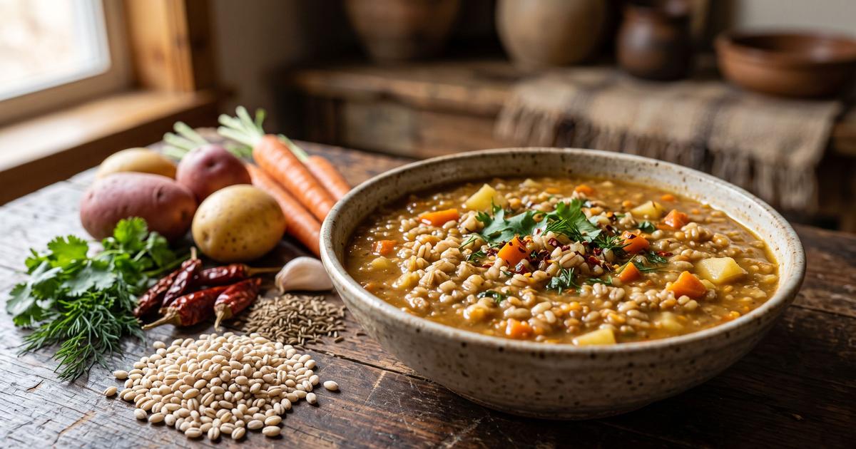 Shorba, Eritrean Barley and Vegetable Soup