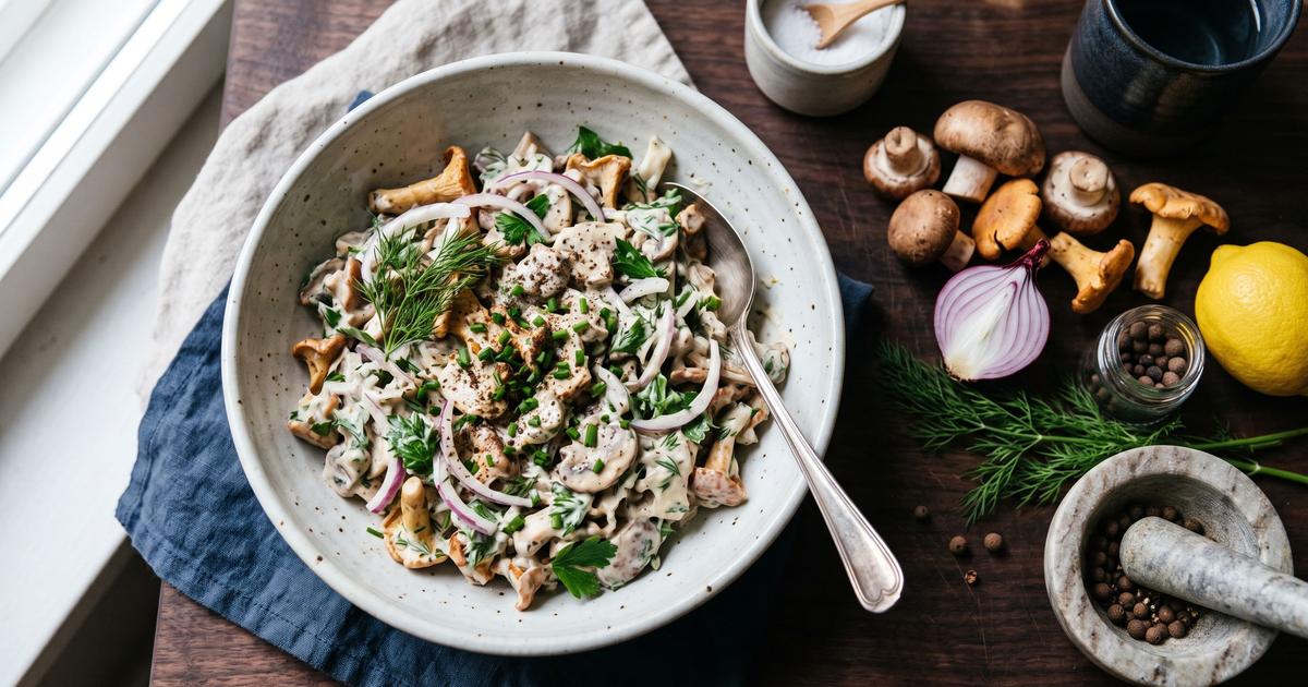 Sienisalaatti, Finnish Creamy Mushroom Salad