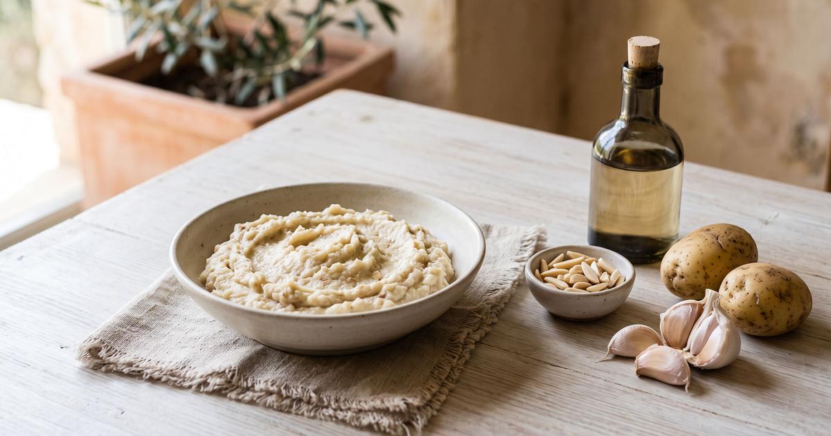 Skordalia, Greek Garlic and Potato Dip