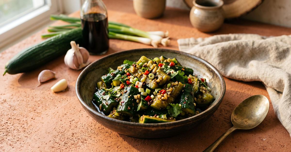 Smashed Cucumber Salad