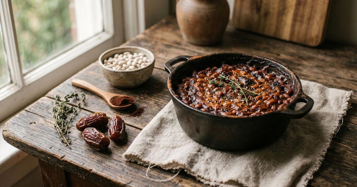 Smoky Slow Baked Beans