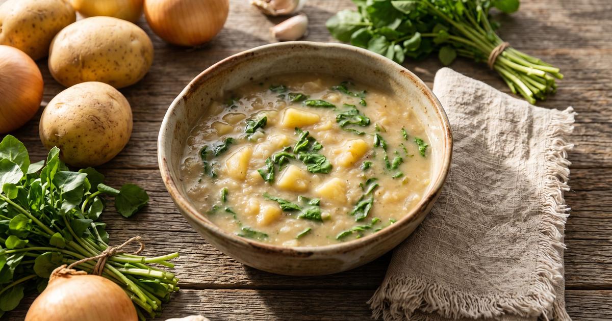 Sopa de Agrião, Portuguese Watercress Soup