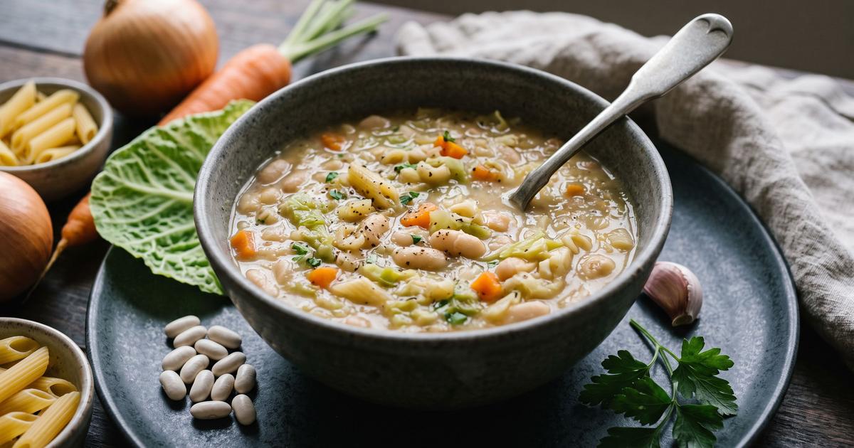 Sopa de Feijão, Portuguese White Bean and Cabbage Soup