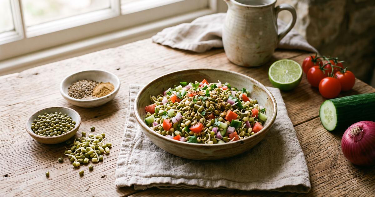 Sprouted Moong Chaat