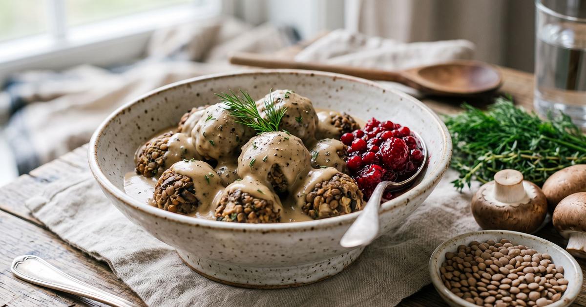 Swedish Mushroom and Lentil Balls