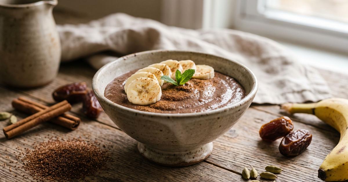 Teff Pudding with Dates and Cinnamon