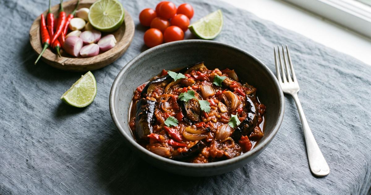 Terong Balado, Indonesian Eggplant in Chile Sambal