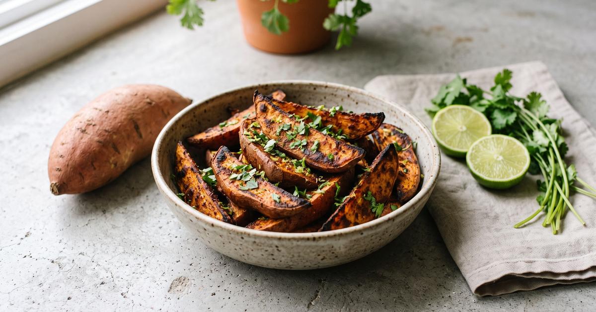 Tex-Mex Chili-Lime Sweet Potato Wedges