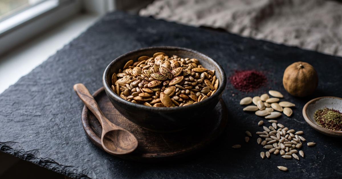Tokhmeh, Persian Toasted Seeds with Dried Lime