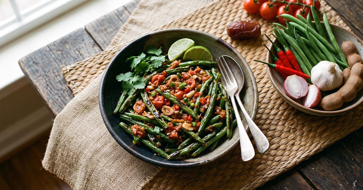Tumis Buncis, Indonesian Stir-Fried Green Beans in Sambal