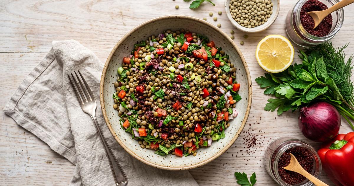 Turkish Green Lentil Salad