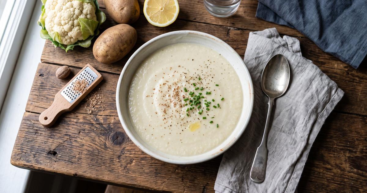Velvety Cauliflower Soup with Nutmeg