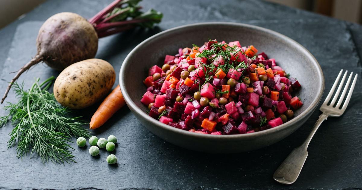 Vinegret, Russian Beet and Potato Salad