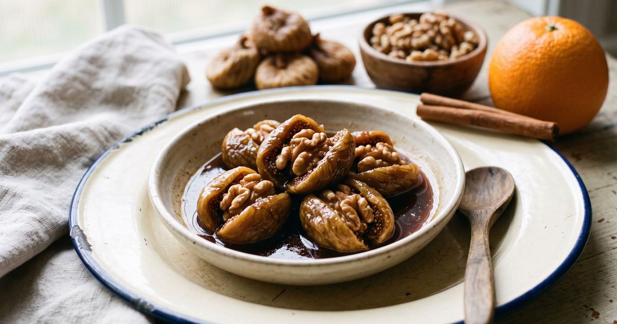 Walnut-Stuffed Figs