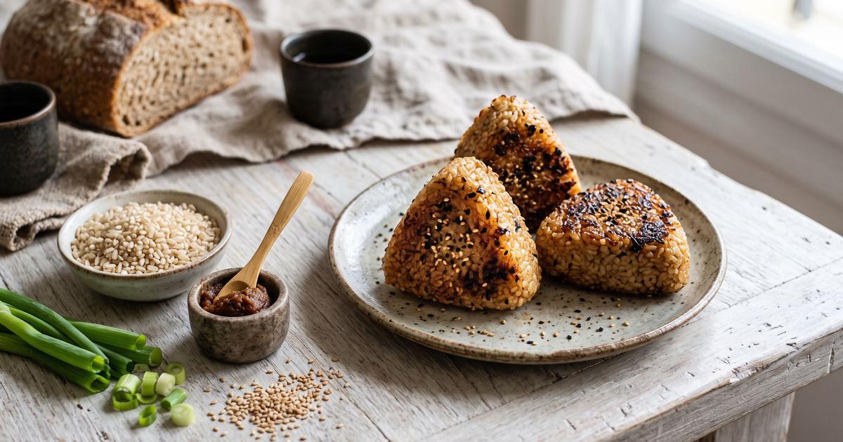 Yaki Onigiri (Grilled Miso Rice Balls)