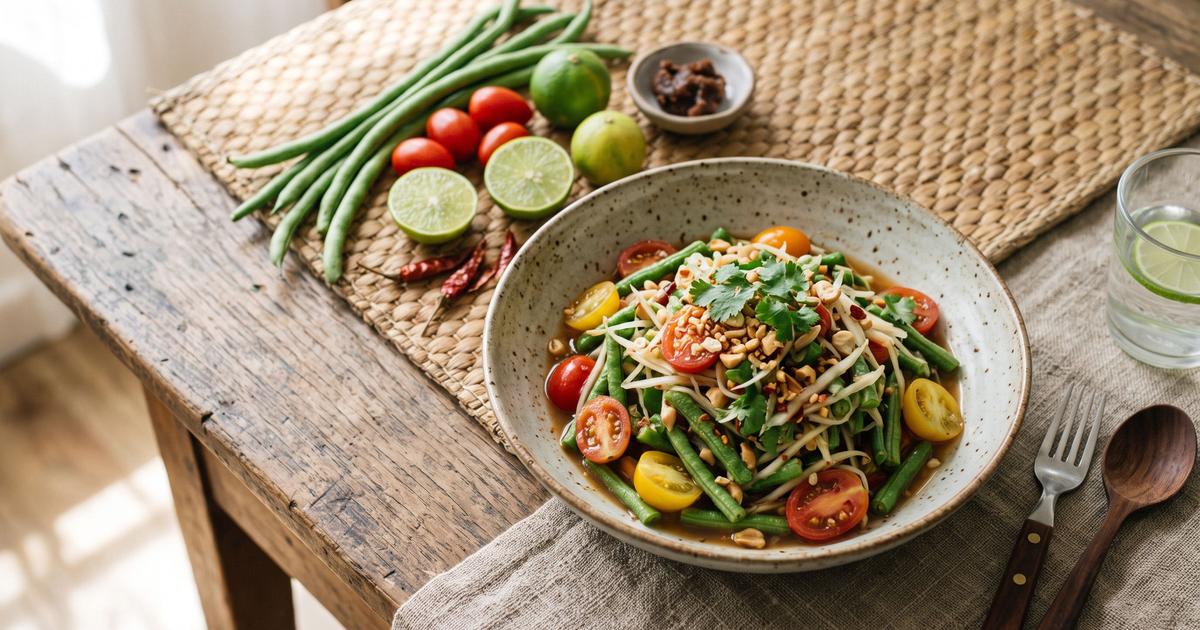 Yam Thua Fak Yao, Thai Long Bean Salad