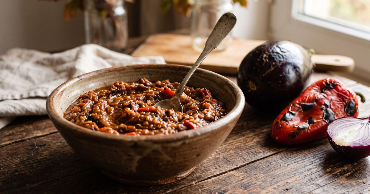 Zacusca, Romanian Eggplant and Pepper Spread