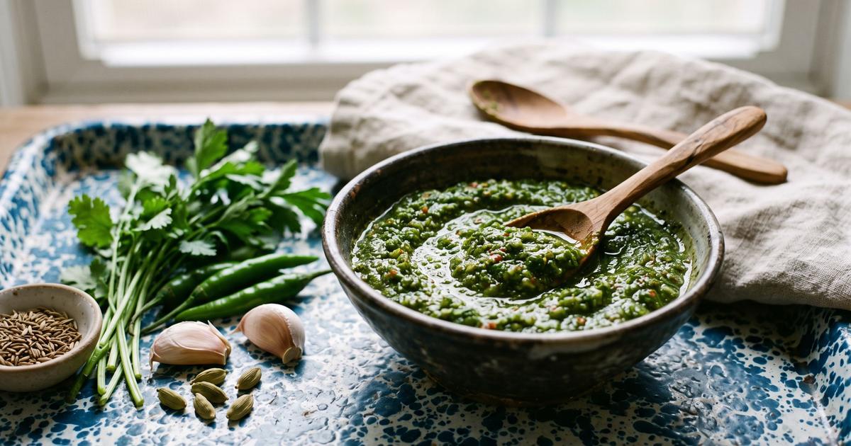 Zhoug, Yemeni Green Chile and Herb Sauce